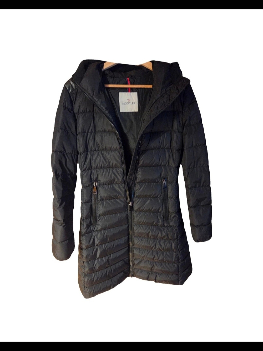 Moncler Black Quilted Hooded Puffer Jacket